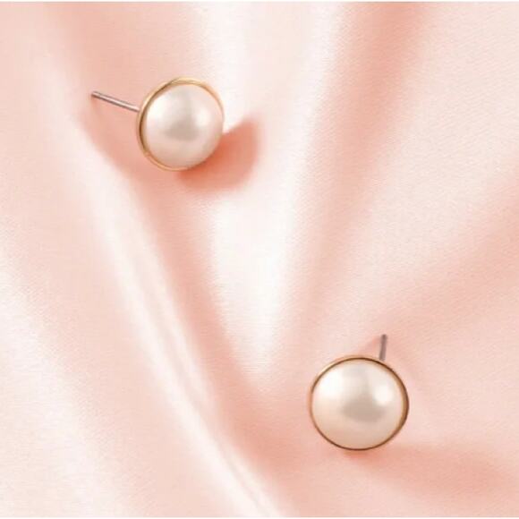 Stella & Dot Bisou Teardrop Pink Pearl Earrings 2 in 1 Valentine's Day Glam - Picture 7 of 7